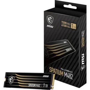 MSI SPATIUM M482 SSD 1TB - Unità SSD interna PCIe 4.0 NVMe M.2
