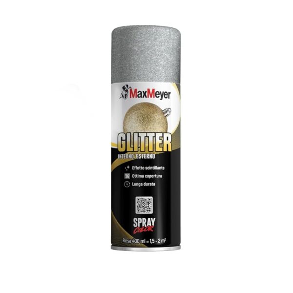 MAXMEYER Spray Glitter Argento 0.400 L