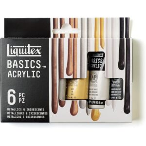 Liquitex LQX SET ACRILICO BASICS 6X118ML METALICOS IRIDISCENTES