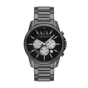 Orologio Uomo ARMANI EXCHANGE BANKS AX1765 Chrono Bracciale Acciaio Nero