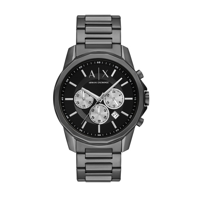 Orologio Uomo ARMANI EXCHANGE BANKS AX1765 Chrono Bracciale Acciaio Nero