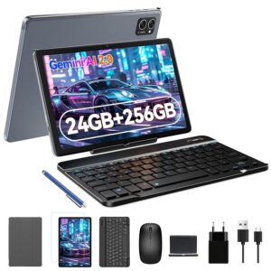 TABWEE Tablet con Tastiera - 24 GB RAM+ 256 GB ROM(4 TB TF)