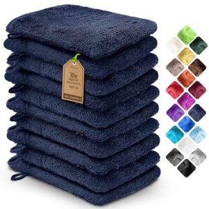 NatureMark Confezione da 10 Guanti da Bagno in Spugna 100% Cotone – Morbidi e Resistenti