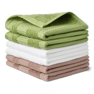 Amazon Basics - Strofinacci da Cucina in 100% Cotone Biologico a Trama Nido d'Ape