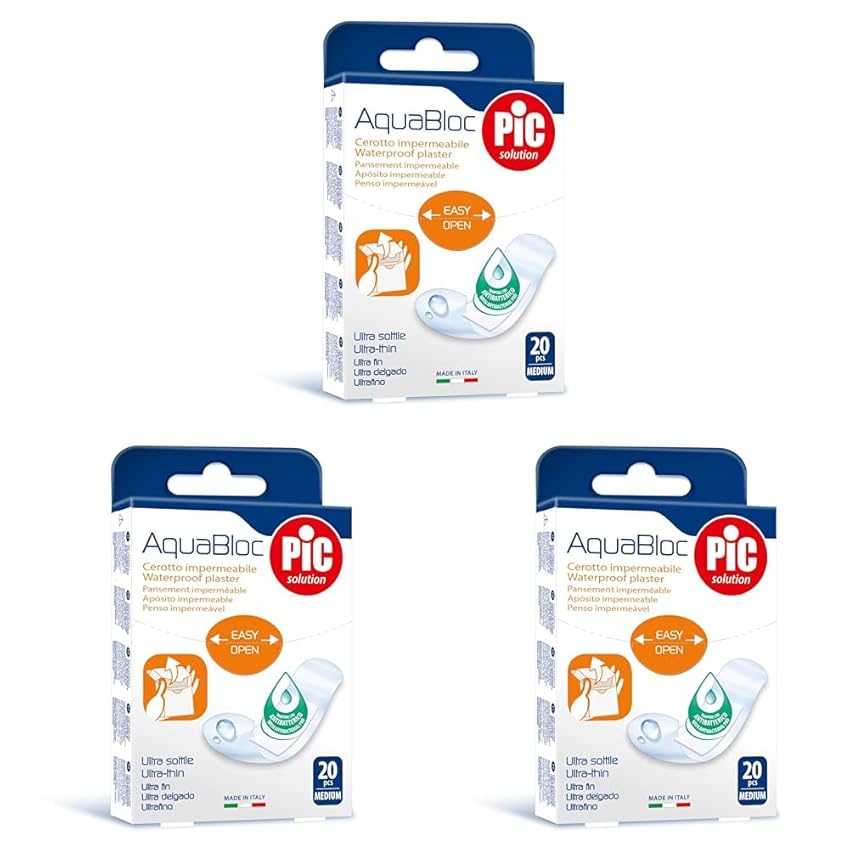 Pic Solution Cerotto Antibatterico Aquabloc 19X72 20P Pic Solution Cerotto Antibatterico Aquabloc 19X72 20P