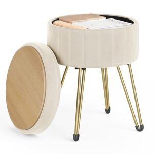 SONGMICS Sgabello Pouf Contenitore
