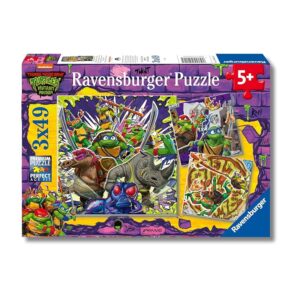 Ravensburger - Puzzles Tartarughe Ninja Confezioni Da 3 | Puzzle Bambini 5 Anni O