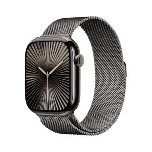 Apple Watch Series 10 GPS + Cellular 46 mm Smartwatch con cassa in titanio color Ardesia