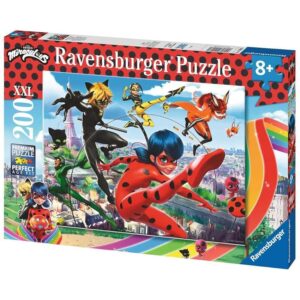 Ravensburger - Puzzle XXL Miraculous | Puzzle 8 Anni In Su | Puzzle Bambini Da 200