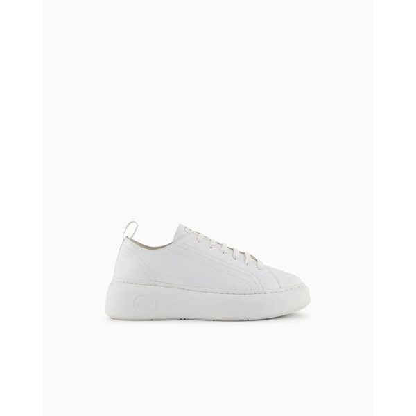 Armani Exchange Sneakers in Pelle Bianca Tinta Unita