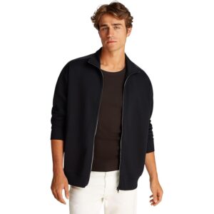 Calvin Klein Uomo Felpa con Zip Tape Zip Through con Logo