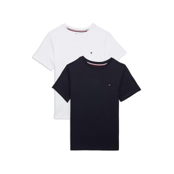 Tommy Hilfiger T-Shirt Bambino Confezione da 2 Maniche Corte Scollo Rotondo