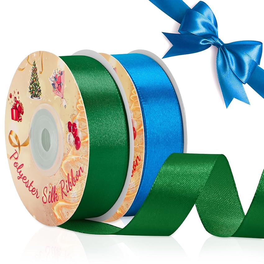 VynyQoo 2 Rotoli da 20mm Largo Nastro Di Raso VynyQoo 2 Rotoli da 20mm Largo Nastro Di Raso