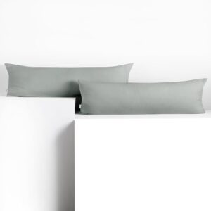 DecoKing 2 federe 20 x 145 cm jersey in 100% Jersey di Cotone Pettinato chiusura lampo acciaio ambra