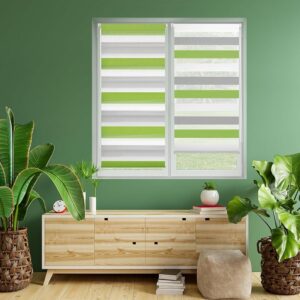 Blindecor Indus Tenda a rullo tricolore senza attrezzi | Tenda a rullo a doppio strato