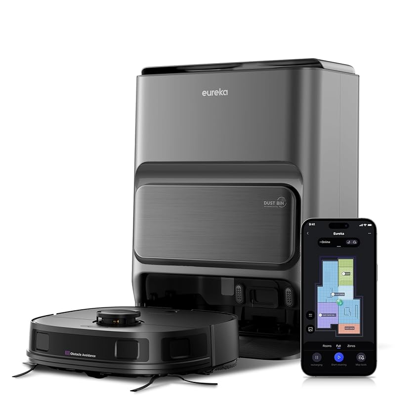 Eureka J12 Ultra Robot Aspirapolvere e Lavapavimenti 5000Pa Doppio Panno Rotante Eureka J12 Ultra Robot Aspirapolvere e Lavapavimenti 5000Pa Doppio Panno Rotante