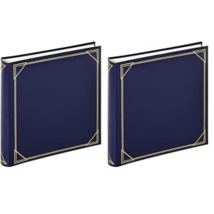 walther design album fotografico blu 30 x 30 cm similpelle con goffratura