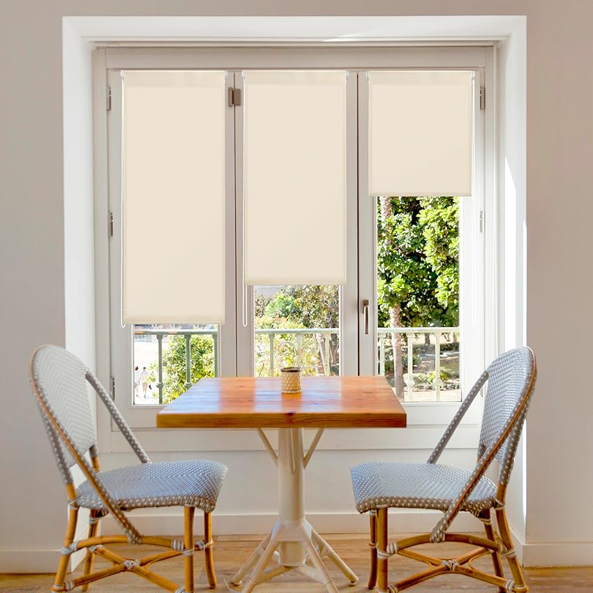 Blindecor Aure | Tenda a rullo traslucida tinta unita senza perforazione