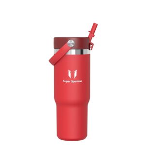 Sparrow Borraccia Termica 900ml - Twistpath Borracce con Tappo Flex con Cannuccia