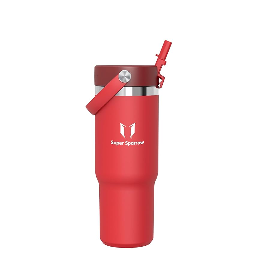 Sparrow Borraccia Termica 900ml - Twistpath Borracce con Tappo Flex con Cannuccia Sparrow Borraccia Termica 900ml - Twistpath Borracce con Tappo Flex con Cannuccia