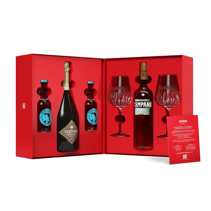 Campari Spritz Kit: Campari 70 cl; Prosecco Frattina 70 cl; 2 Soda Thomas Henry 20