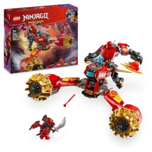 LEGO NINJAGO Mech Storm Rider di Kai - 2 Veicoli Trasformabili in Figura Snodabile e Moto Giocattolo