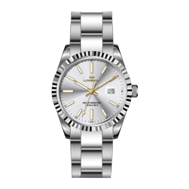Lorenz Ginevra – Orologio Uomo Acciaio Silver Gold (28187AA)