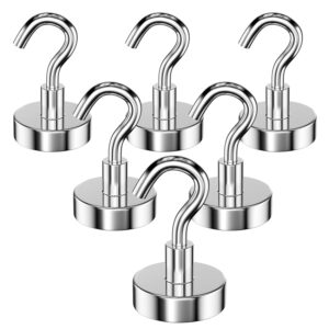 Newaner 6 Pezzi 25MM ganci magnetici 22KG forza