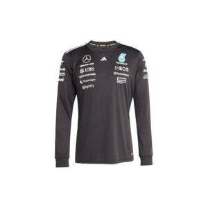 Adidas Uomo Mercedes - AMG Petronas Formula One Team Driver Jersey Long Sleeve Black Men