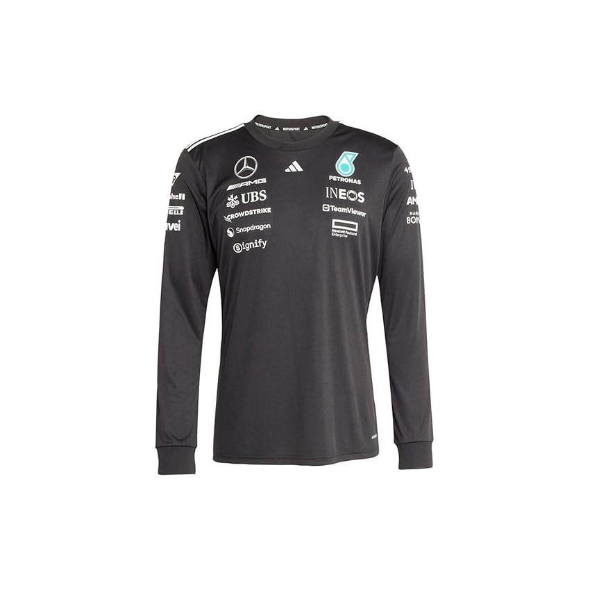 Adidas Uomo Mercedes - AMG Petronas Formula One Team Driver Jersey Long Sleeve Black Men