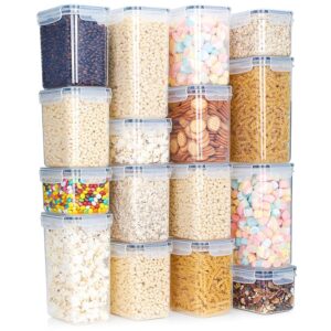 Cozary Contenitori Ermetici per Alimenti con Coperchio – Set da 16 Contenitori in