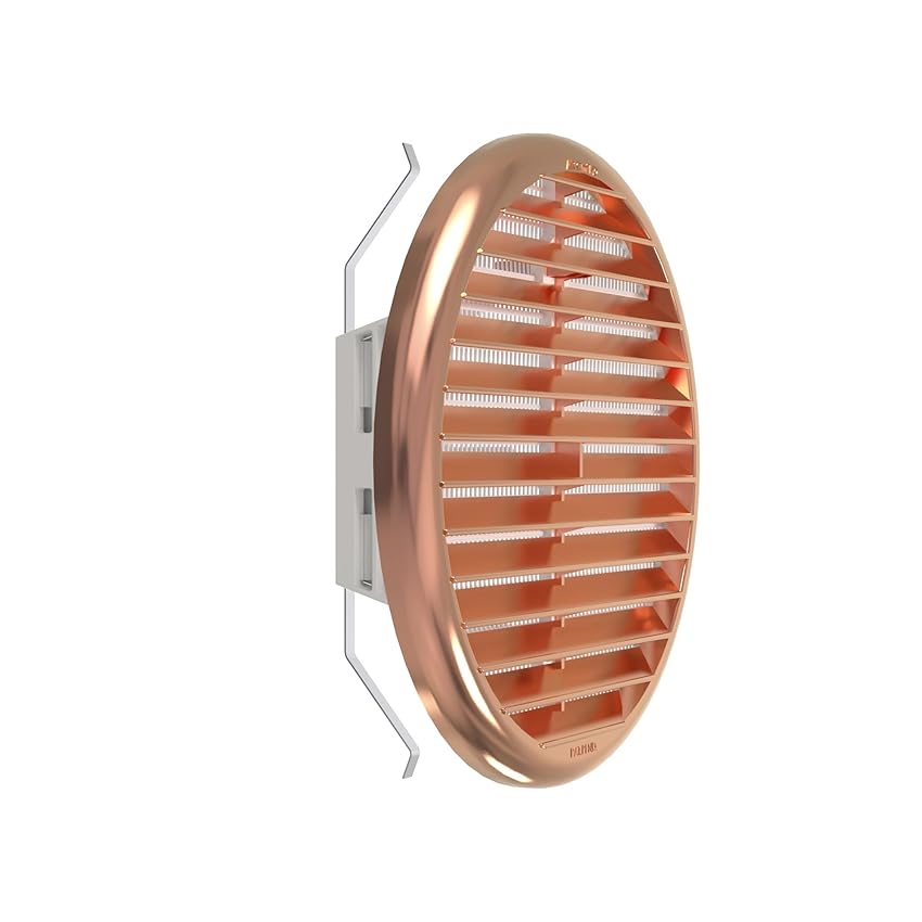 Plikc - Griglia aerazione tonda in ABS con rete anti insetti