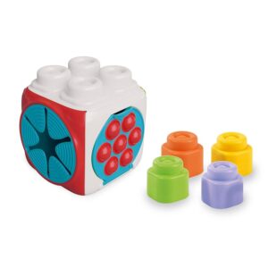 Clementoni- Soft Sensory Activity Cube-Set Costruzioni Prima Infanzia