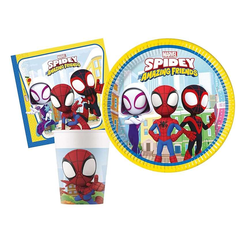 Kit Party Tavola Marvel Spider-Man Spidey and His Amazing Friends per 8 persone (36)