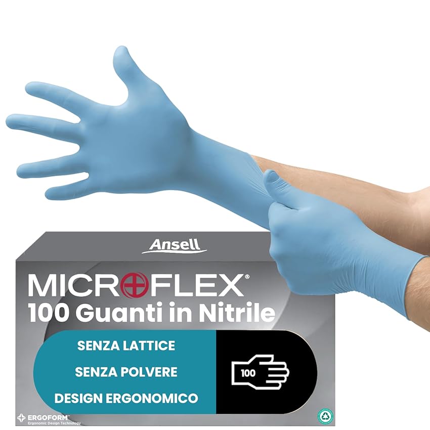 Ansell Microflex 92-134 Guanti Monouso in Nitrile