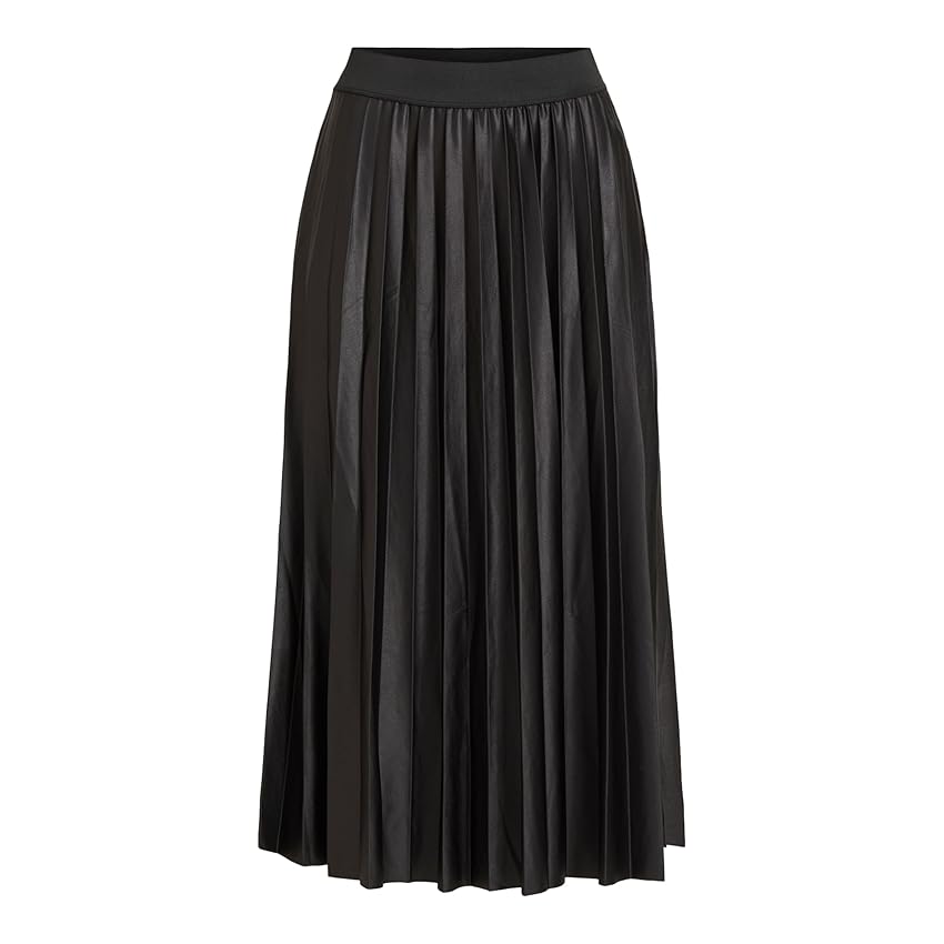 Vila Nitban Coated Midi Skirt