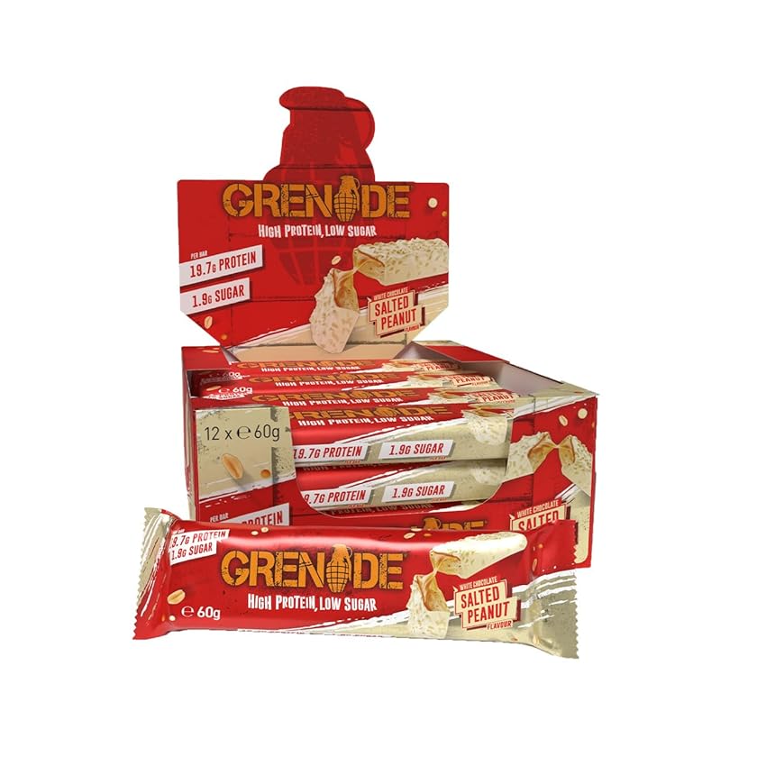 Grenade Barretta Proteica a Basso Contenuto di Carboidrati - White Chocolate Salted Peanut