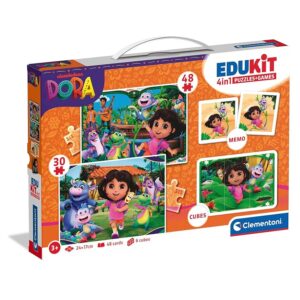 Clementoni Edukit - Dora l'Esploratrice 4 in 1
