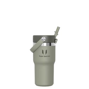 Sparrow Borraccia Termica Bambini - 620ml - Twistpath Borracce con Tappo Flex con Cannuccia