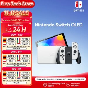 Nintendo Switch Modello OLED Schermo da 7 pollici Maniglia Joy‐Con Console audio regolabile