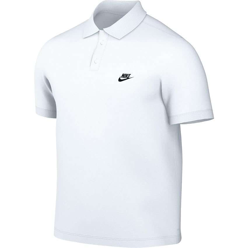 Nike FN3894-100 Club Polo Uomo White/Black Taglia L Nike FN3894-100 Club Polo Uomo White/Black Taglia L