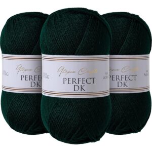 Utopia Crafts DK Double Knitting Yarn 3x 100g (Dark Teal)