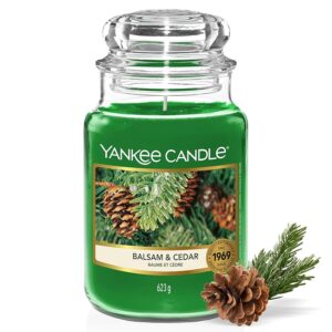Yankee Candle Scented Candle | Candela in giara grande della Balsamo & Cedro | Candele