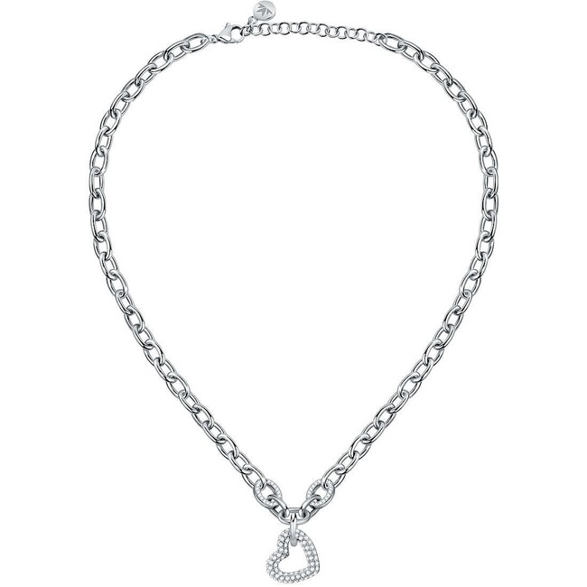Collana Donna MORELLATO INCONTRI SAUQ05 Acciaio Inossidabile Cuore Swarovski