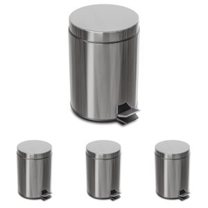 Amig - Cubo de Basura con Pedal 12L | Acero Inoxidable | Tratamiento Antihuellas |