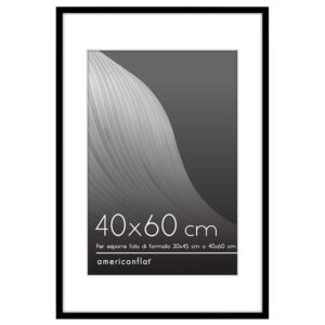 Americanflat Cornice 40x60 cm Nera - Cornice 30x45 con Passepartout o 40x60 Senza Passepartout