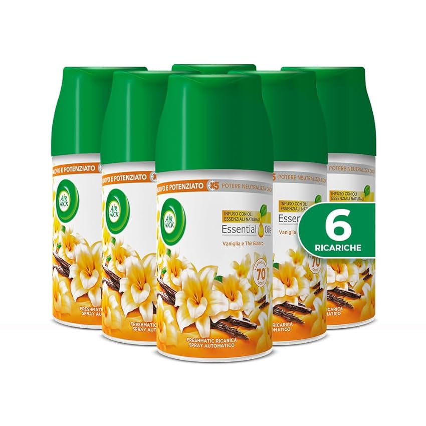 Airwick Freshmatic Ricariche Vaniglia e Thè Bianco
