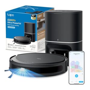 Tapo RV20 MAX Plus Robot Aspirapolvere Lavapavimenti con Mappatura 5300Pa