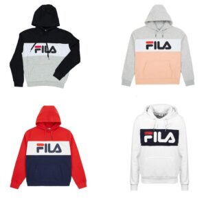 Felpa Fila Lori Con Cappuccio 4 Colori Donna Ragazza Unisex Sport Casual Cotone