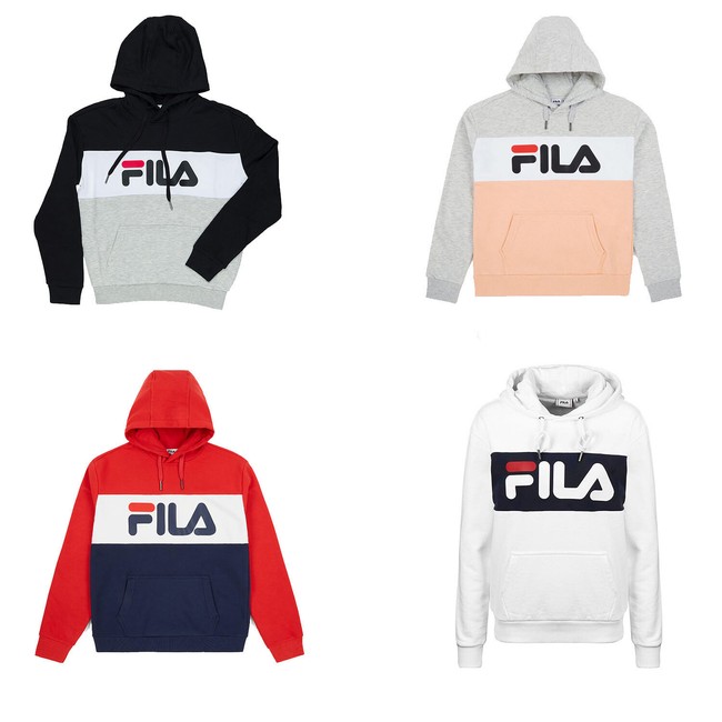 Felpa Fila Lori Con Cappuccio 4 Colori Donna Ragazza Unisex Sport Casual Cotone